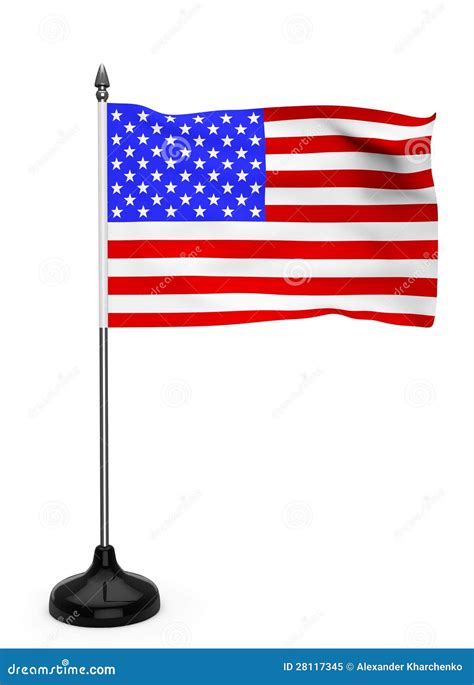 Usa Flag With Stand Royalty Free Stock Photo Image 28117345