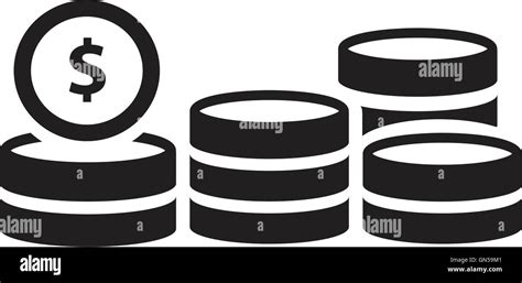 Stack Of Coins Icon Stock Vector Image And Art Alamy