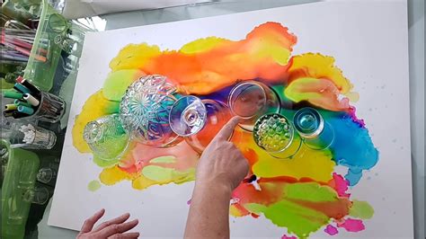 Making Circles With Alcohol Ink Youtube