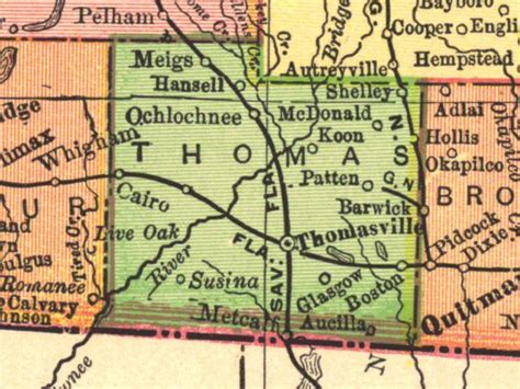 Maps Thomas County GAGenWeb