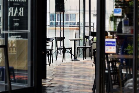 Gambar Meja Kafe Kedai Kopi Restoran Bar Pintu Desain Interior