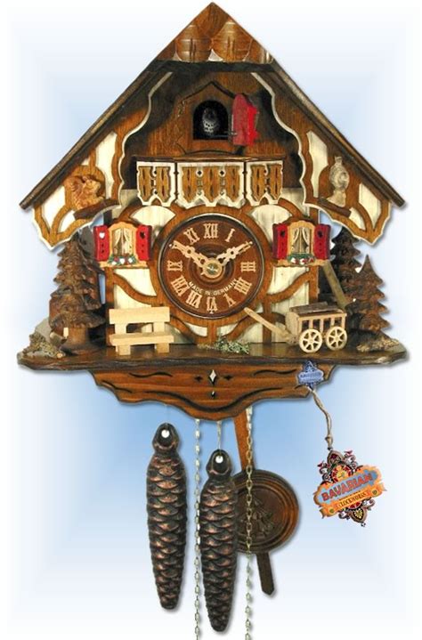 August Timberframe Cottage Cuckoo Clock 10 Bavarian Clockworks