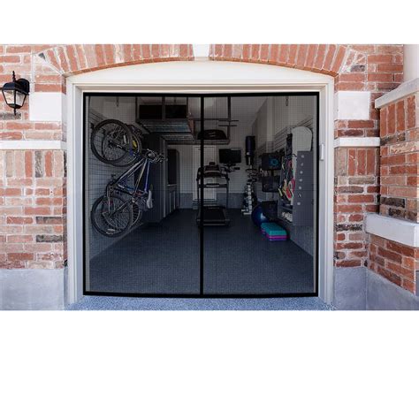Garage Screen Doors For 1 Car Garage 8x7ft Magnetic Closure Heavy Duty
