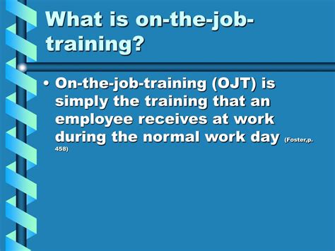 Ppt On The Job Training Powerpoint Presentation Free Download Id