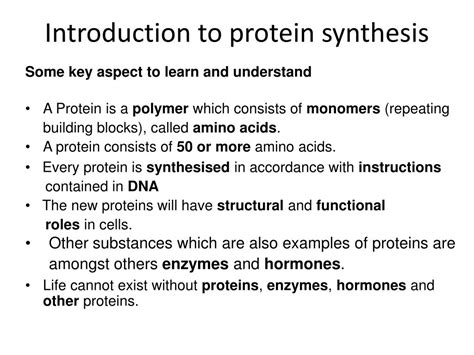 Ppt Introduction To Protein Synthesis Powerpoint Presentation Free Download Id 5753158