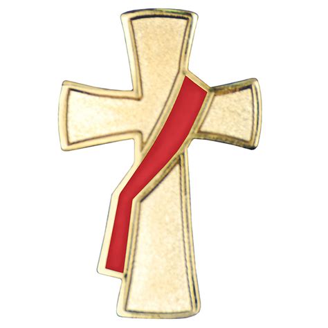 Deacon Cross Pin Red Sash Deacon Pins Terra Sancta Guild