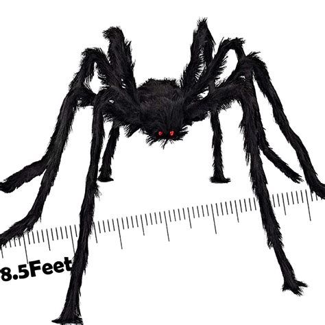 buy 8 5ft giant spider for halloween decorations black hairy spider 102 large and realistic