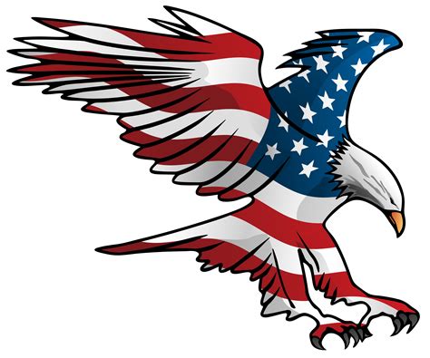 Patriótico Vuelo Bandera Americana águila Vector Ilustración 373030
