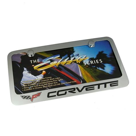 C6 Corvette License Plate Frame Chrome