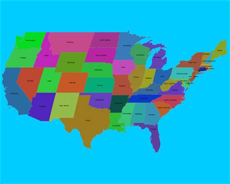 Topografie De Staten Van De Verenigde Staten Van Amerika
