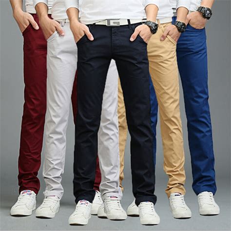 Business Casual Style Pants 9 Colors Spring Summer Winter Men Cotton