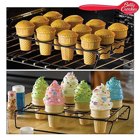 Cupcake Cone Baking Rack Dishwasher Safe Non Stick Cooking Unit Set Of Kitchen Ice Cream