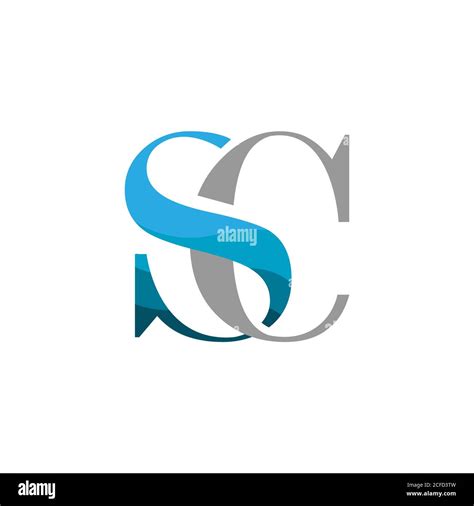 Modern Simple Good Approach Initial Sc Letter Logo Design Vector