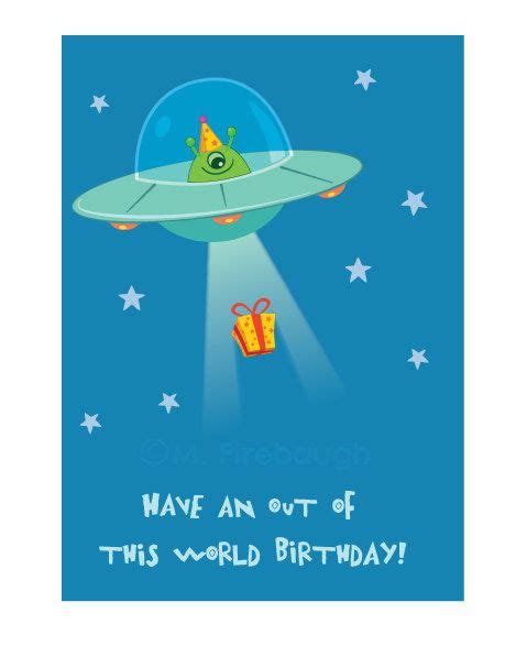 Alien Birthday Card Birthday Wishes