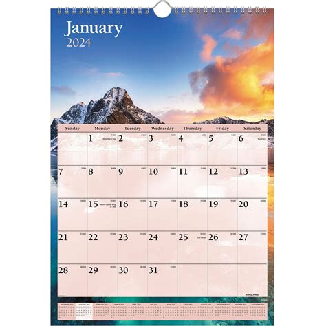 At A Glance Scenic Monthly Wall Calendar