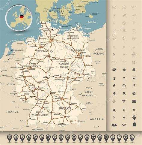 This map was created by a user. Duitsland-routekaart — Stockvector © Livenart #82737088