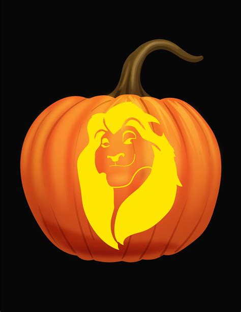 Free Lion King Pumpkin Stencils Costume Supercenter Blog Pumpkin