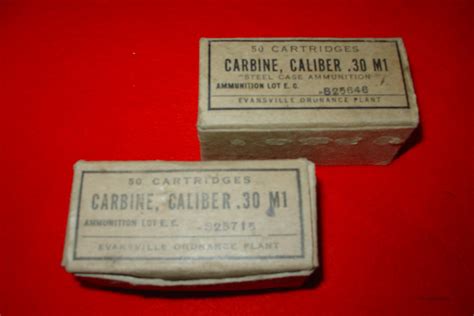 Vintage Military Carbine Caliber 30 M1 Ammo For Sale