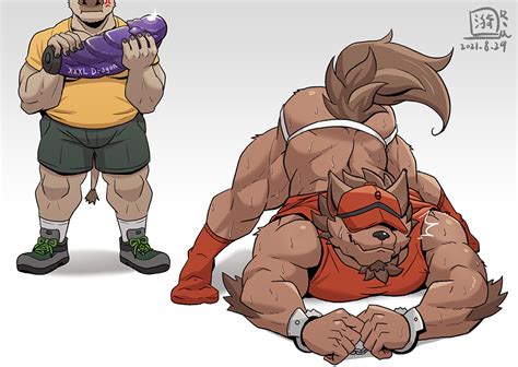 Rule 34 Anthro Boss Gym Pals Bottomwear Bovid Bovine Canid Canine