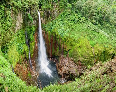 Tropical Waterfall In Volcanic Crater Photograph By Ogphoto Fine Art