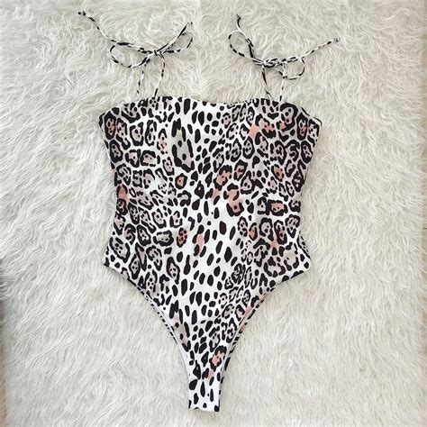 Sexy Leopard Bathing Suits Fashion Summer Cheetah Print Swimsuits One Piece Bandage Swimwear