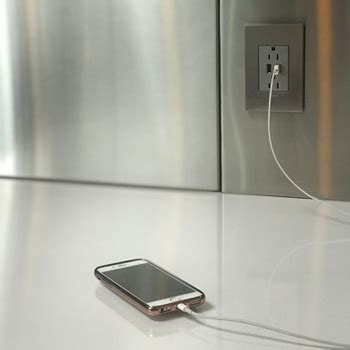 Perfect anywhere you'd like to charge two devices simultaneously while also using receptacles. adorne Dual USB Plus-size Combo Outlet and Magnesium Wall ...