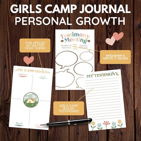 Lds Girls Camp Journal Digital Download Color Or Etsy