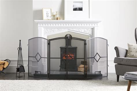 Buy Heavy Duty Deluxe Stove Fire Guard Twin Front Opening Screen