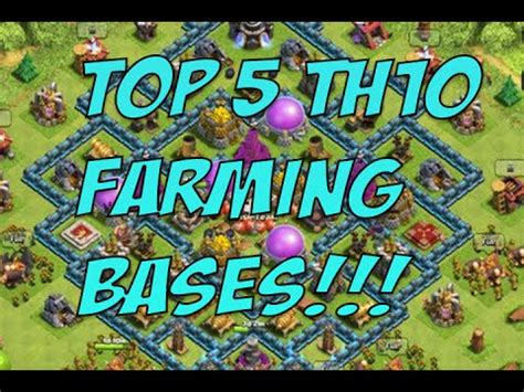 Clans, clash, clash of clans mortar levels, gamelovers, gaming, level, mortar. Clash of Clans - Top 5 TH10 Farming Bases! 4th Mortar ...