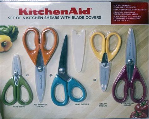 Kitchen Scissors Kitchen Aid Set Of 5 Shears With Blade Covers