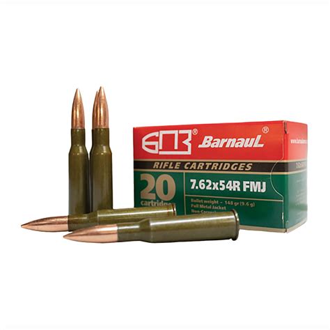 Barnaul Ammunition Lacquered 762x54r Full Metal Jacket Ammo Brownells