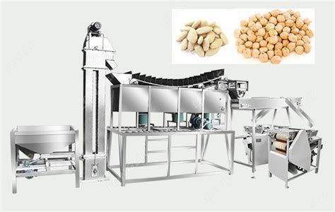 Kg H Almond Chickpea Blanching And Peeling Line