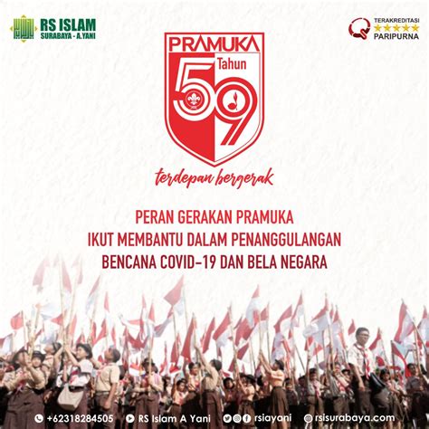 Di manapun kau berada, selalu tebarkan inspirasi. Selamat Hari Pramuka ke-59. - RS Islam Surabaya
