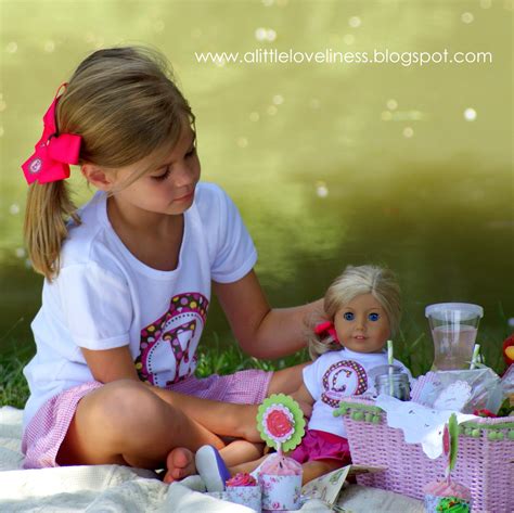 a little loveliness american girl doll picnic