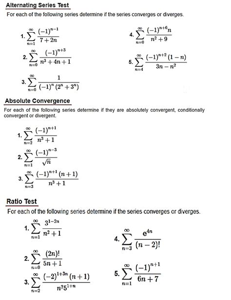 Solved Alternating Series Test Absolute Convergence And Ratio Test