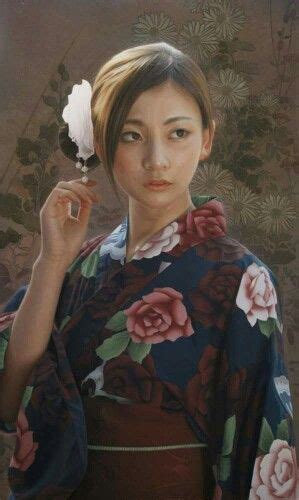 Yasutomo Oka Portrait Hyper Realistic Paintings Woman Painting