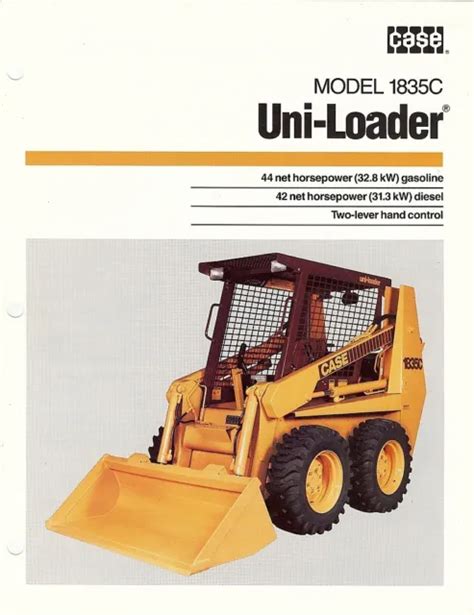 Equipment Brochure Case 1835c Uni Loader C1987 Eb961 988