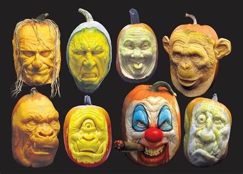 Halloween Sculptures Carved From Pumpkins By Ray Villafane And His Team Using Spoons And