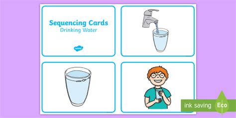 3 Steps Sequencing Cards Drinking Water Activity 3 Steps Sequencing Cards