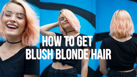 How To Get Blush Blonde Hair At Home Pink Hair Tutorial