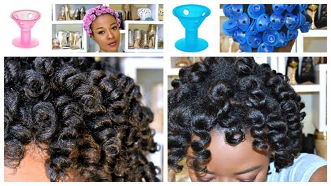 BOTH SPOOLIES ROLLER SIZES On A Full Head Perfect Heatless Curls On Natural Hair YouTube
