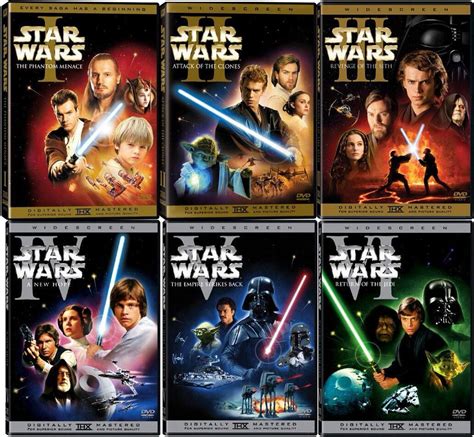 Star Wars Dvd Prequel Trilogy And Original Trilogy 1 6 Widescreen Movies