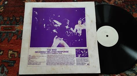 Popsike Com The Who Decidedly Belated Response American Tour Not Tmoq Takrl Auction Details