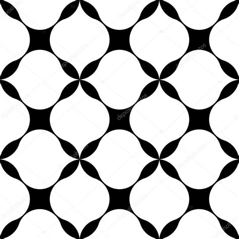 Black And White Geometric Seamless Pattern Modern Stylish Abstract