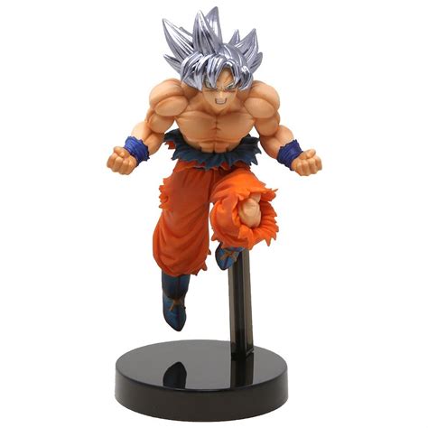 His extremely muscular body under his gi has been faithfully recreated along made of plastic. Banpresto Dragon Ball Super Z-Battle Son Goku Ultra Instinct Figure silver
