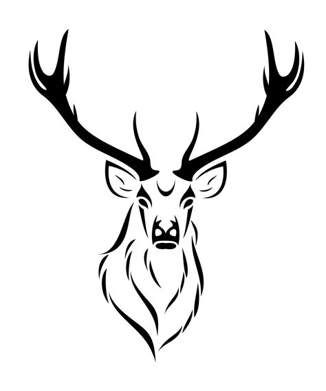 Deer Head Outline Drawing Free Download On Clipartmag