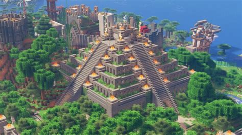 Temple Of Nature Built In Survival Minecraft Map