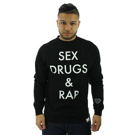 Diamond Sex Drugs And Rap Sweatshirt Black Diamond Crews