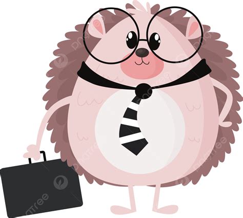 Porcupine Mascot Logo Cartoon Animal Worker Porcupine Mascot Logo
