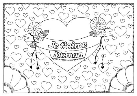 Fete Des Meres 9 Fête Des Mères Coloriages Difficiles Pour Adultes